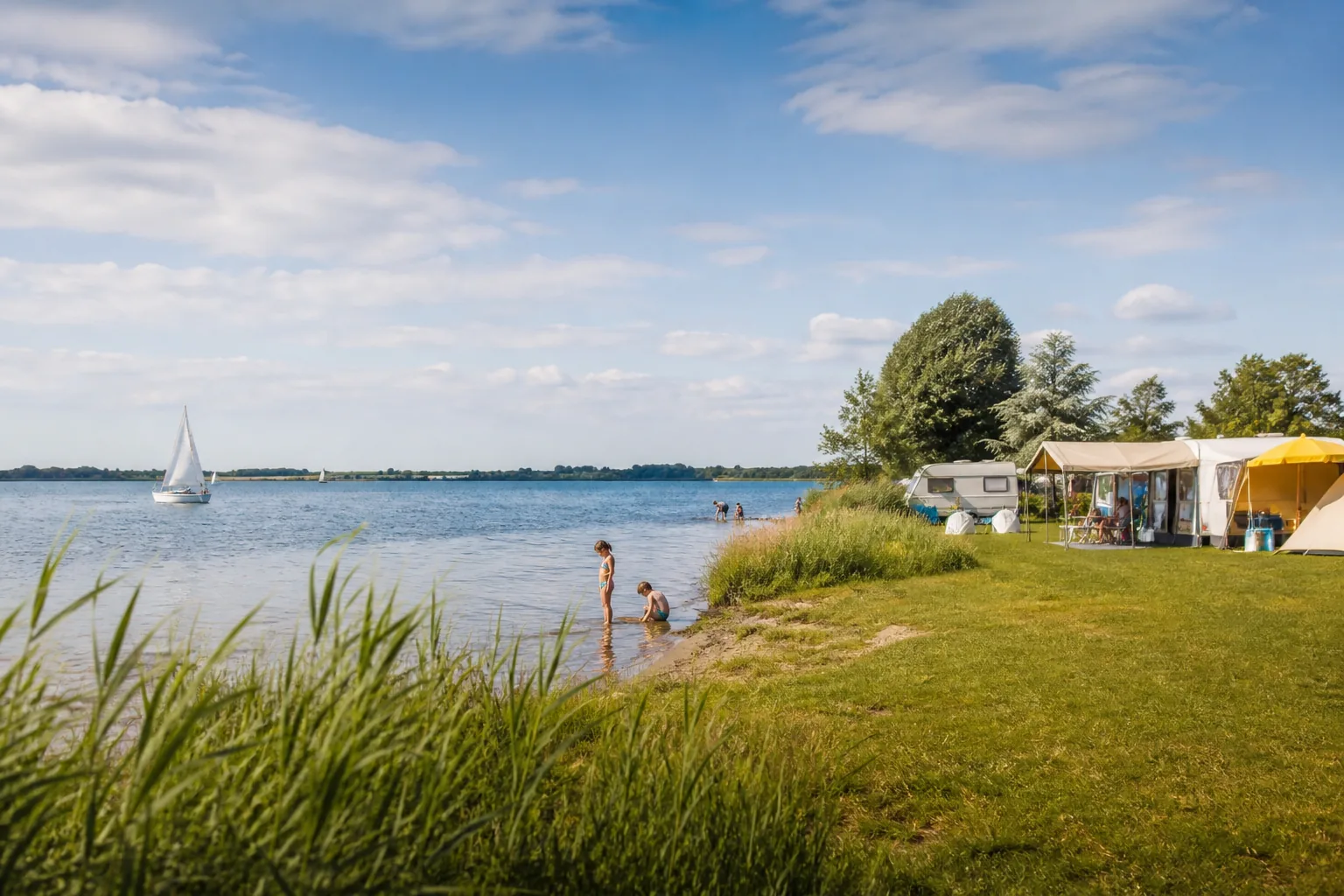 Camping direct aan het water